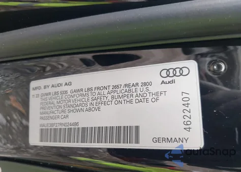 2024 Audi A6 Premium Plus 45 Tfsi Quattro S Tronic z USA, uszkodzony, nr VIN WAUE3BF27RN024486